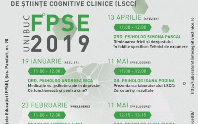 Seria de Prelegeri /Ateliere ale Laboratorului de Stiinte Cognitive Clinice: sesiunea Ianuarie-Iunie 2019